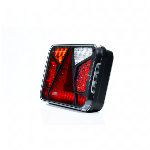 Lampa semnalizare LED, Tripla cu Canbus si triunghi, 24 x 14cm, 12V, mufa Bajonet 6 pini [10]