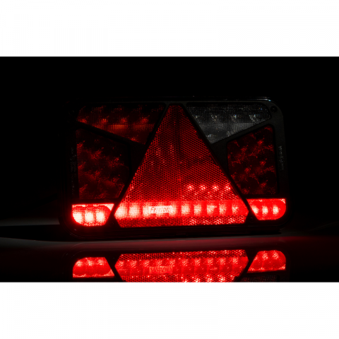 Lampa semnalizare LED, Tripla cu Canbus si triunghi, 24 x 14cm, 12V, mufa Bajonet 6 pini [3]