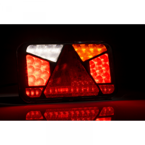 Lampa semnalizare LED, Tripla cu Canbus si triunghi, 24 x 14cm, 12V, mufa Bajonet 6 pini [2]