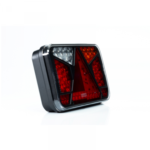 Lampa semnalizare LED, Tripla cu Canbus si triunghi, 24 x 14cm, 12V, mufa Bajonet 6 pini [17]