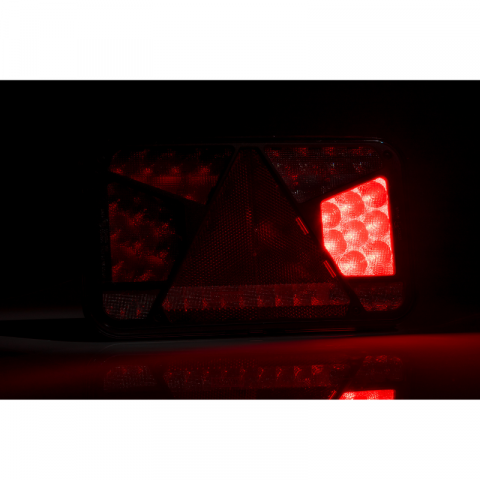 Lampa semnalizare LED, Tripla cu Canbus si triunghi, 24 x 14cm, 12V, mufa Bajonet 6 pini [14]