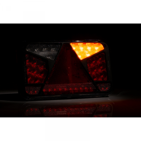 Lampa semnalizare LED, Tripla cu Canbus si triunghi, 24 x 14cm, 12V, mufa Bajonet 6 pini [12]