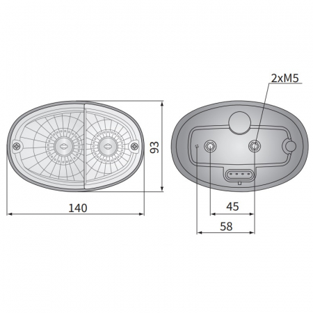 Lampa semnalizare spate LT 3 - Wesem LT3.48410.01 [2]