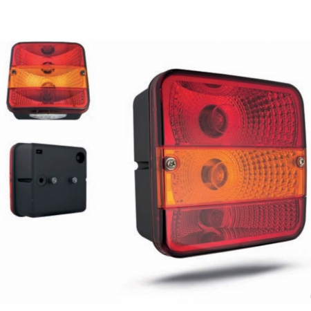 Lampa semnalizare spate, tripla cu 3 functii, 140 x 140mm - Wesem LT2.26600.01