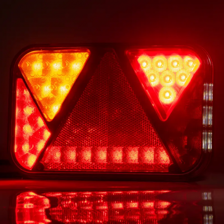Lampa semnalizare, stop, tripla LED, 12V, cu triunghi, 20 x 13cm [1]