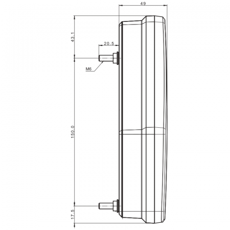 Lampa semnalizare, stop, tripla LED, cu triunghi, 21.1 x 14.6cm, 12V, IP 68 [3]