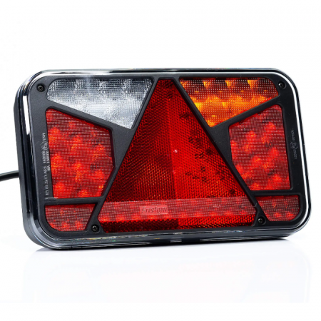 Lampi Spate LED & Triple - Lampa semnalizare, stop, tripla LED, cu triunghi, 24 x 14cm, 12/24V, 7 functii