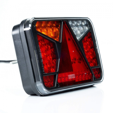 Lampa semnalizare, stop, tripla LED, cu triunghi, 24 x 14cm, 12/24V, 7 functii [3]