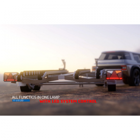 Lampa semnalizare, stop, tripla LED, cu triunghi, 24 x 14cm, 12/24V, 7 functii [8]