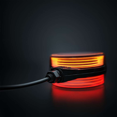 Lampa spaniola LED FOR9T pentru Oglinda, Alb-Portocaliu-Rosu, Lentila Fumurie, 12/24V, IP67 [7]