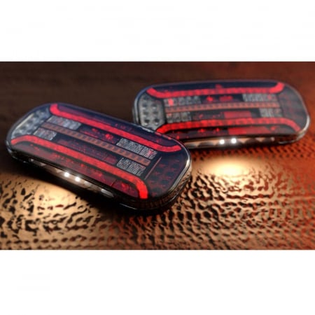 Lampa spate 302x130, LED, 6 functii, semnalizare dinamica - Fristom FT-610 LED DI P [2]