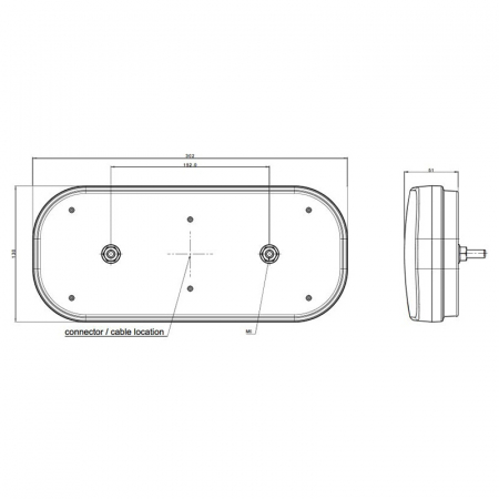 Lampa spate 302x130, LED, 6 functii, semnalizare dinamica - Fristom FT-610 LED DI P [5]