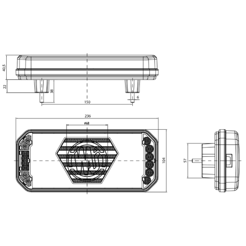 Lampa spate LED, cu Lampa Numar, semnalizare dinamica, 5 functii, 12V-24V, 2484 DD L/P [9]