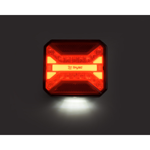 Lampa Spate LED Patrata, 12-24V, cu Stop, Semnalizare, Pozitie si Iluminare Numar [4]
