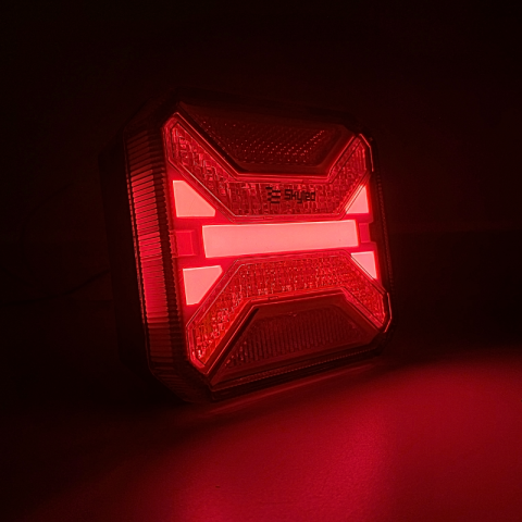 Lampa Spate LED Patrata, 12-24V, cu Stop, Semnalizare, Pozitie si Iluminare Numar [8]