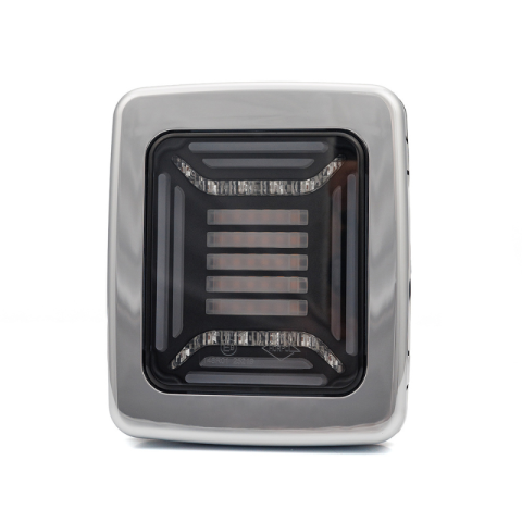 Noutati - Lampa spate multifunctionala LED, CUBE, 12/24, rama metalizata, 11.5 x 13.8 x 4.03cm