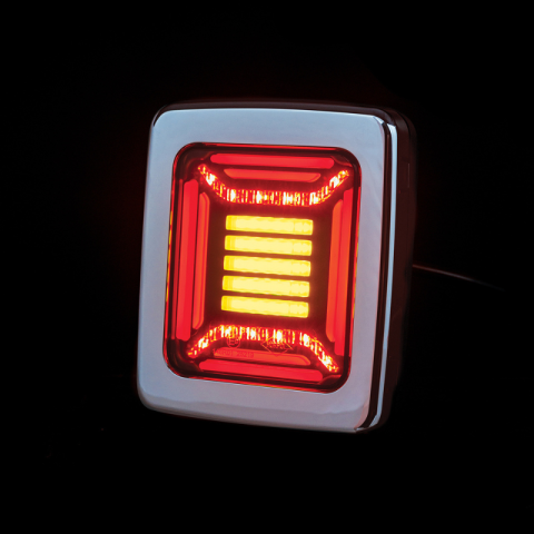 Lampa spate multifunctionala LED, CUBE, 12/24, rama metalizata, 11.5 x 13.8 x 4.03cm [2]