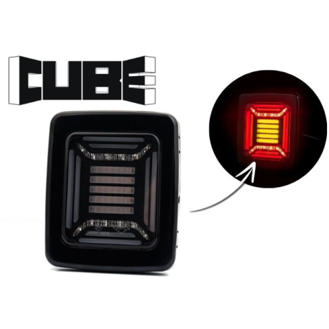 Lampa spate multifunctionala LED, CUBE, 12/24V, pozitie neon, stop si semnalizare dinamica, 13.8 x 11.5 x 4cm [1]