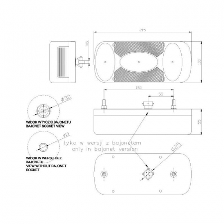 Lampa spate multifunctionala, MD 36, Ceata, Mers inapoi, cu Mufa si becuri incluse - Fristom MD-036 L Mufa [2]