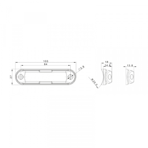 Lampa Speciala De Avertizare, cu suport suprafata rotunda, Galben, FT 205, stroboscop, 10.3cm [3]
