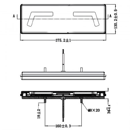Lampa stop cu 6 functii, efect neon [2]