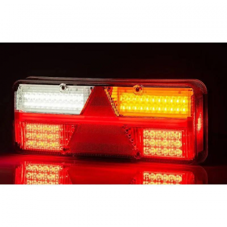 Lampa stop LED cu module, semnalizare secventiala, 40 x 15.3cm, 12/24V, cablu 2m, Hibrida [1]