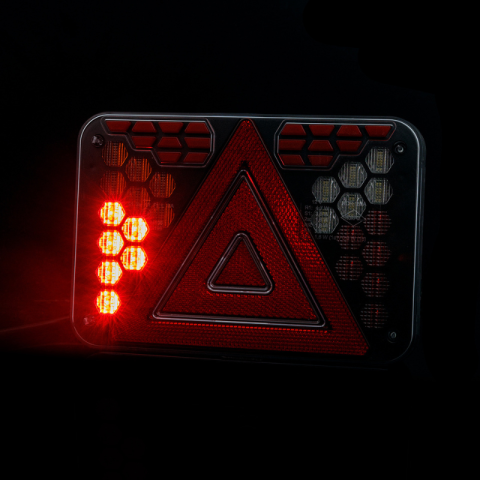 Lampa stop LED, triunghi, stanga/dreapta, multifunctionala, 12V, IP68 [5]