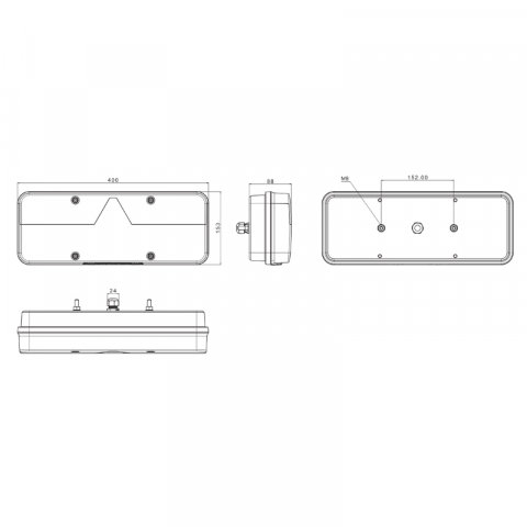 Lampa spate, stop, FT 500 LED, cu module - Fristom [4]
