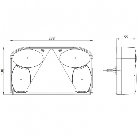 Lampa stop, tripla cu mufa rotunda Bajonet 5 pini, cu 6 functii, 23.8 x 13.8cm - Fristom FT-088 [4]