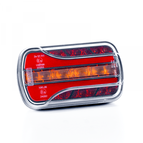 Lampa stop universala, tripla cu 3 functii, efect neon, 12 x 7cm, 12/24V, cablu 1m