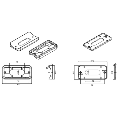 Lampa stroboscop auto, albastra, 12V-24V, 24 LED albastru, 8W IP6K9K [13]