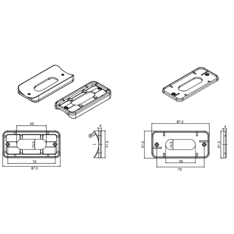 Lampa stroboscop auto, rosie, 12V-24V, 24 LED rosu, IP6K9K [12]