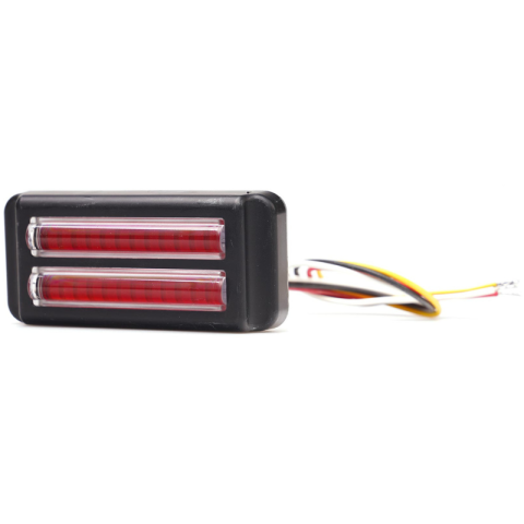 Lampa stroboscop auto, rosie, 12V-24V, 24 LED rosu, IP6K9K [2]