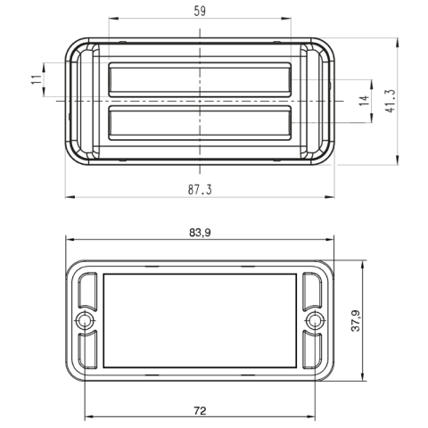 Lampa stroboscop auto, rosie, 12V-24V, 24 LED rosu, IP6K9K [10]