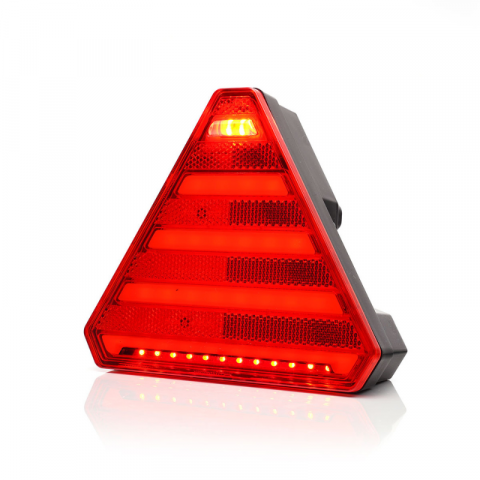 Lampa triunghiulara LED multifunctionala spate, tripla cu 5 functii, 12/24V, 16.3 x 14.3cm, mufa 5 Pini Baionet [3]