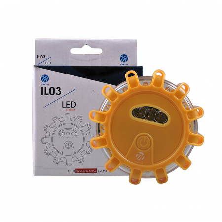 Stroboscoape Auto - Lămpa LED de urgență pentru siguranță rutieră cu bază magnetică 3 x AAA