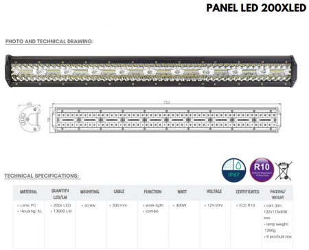 Led Bar, 300w, 71cm, Lumina Rece - Truck LED LB0095 [3]