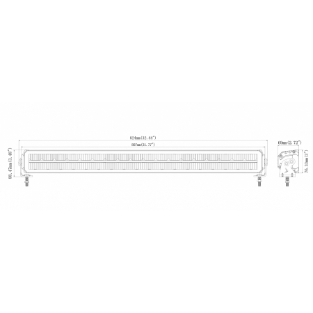 Led Bar, Bara LED-uri, faza cu pozitie alba si galbena, 84cm, 1224V - Truck LED LB0098 [14]