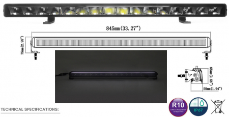 Led Bar cu pozitie, 1224V, 10279LM, 84.5cm, cu mufa DT - Truck LED LB0096 [2]