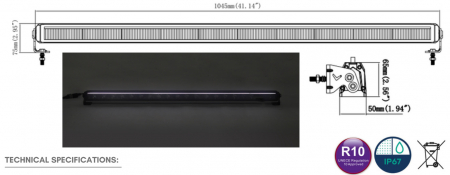 Led Bar cu pozitie, 1224V, 12690LM, 105cm, cu mufa DT - Truck LED LB0097 [3]