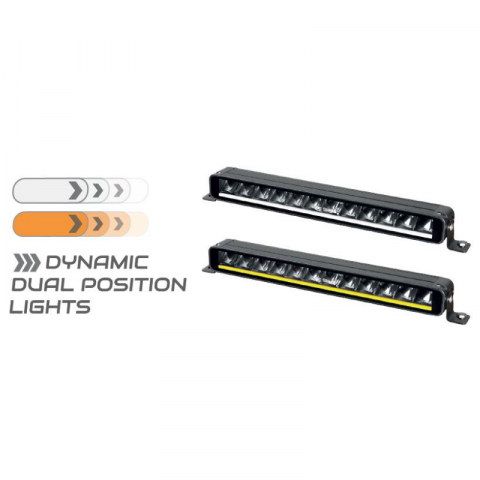Led Bar cu pozitie alba si galbena dinamica + faza, 36.7cm, 12/24V, 5040Lm [3]