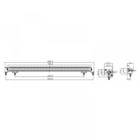 Led Bar cu pozitie alba si galbena dinamica + faza, 78.65cm, 12/24V, 11340Lm [14]