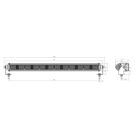 Led Bar cu pozitie si faza, 1224V, 3340LM, 520mm - Truck LED L3418 [4]