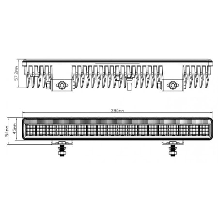 Led Bar, Faza Lunga si pozitie LED, 380mm, Proiector 45W - Truck LED L3416 [3]