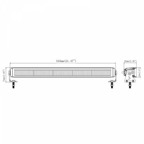 Led bar slim, 2 functii, 54.5 x 5cm, 12/24V, 5730LM, 65W [18]