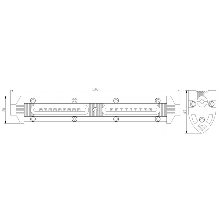 Led Bar Slim, 27w, 18,6cm, Full LED - Truck LED LB0074 [2]