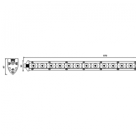 Led bar slim 36 x LED, 97cm, 1224V, 3600LM - Truck LED LB0106 [3]