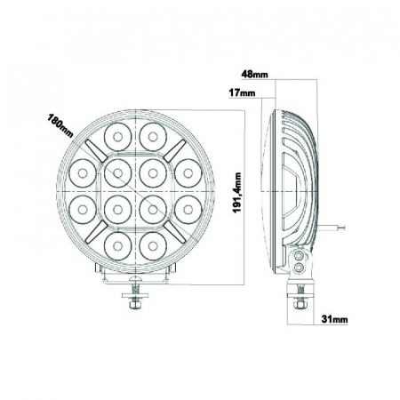 LEDSON Castor7+ Lumina auxiliara LED 60W cu lumina de pozitie galben-portocaliualba - Ledson 33491206 [8]