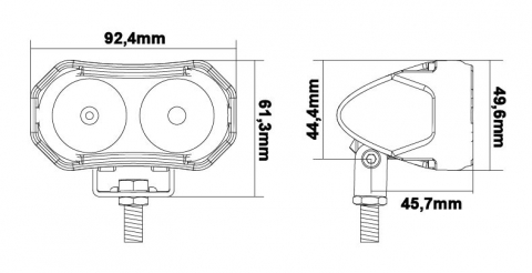 Lumina de avertizare, Proiector Albastru, 6W, 540Lm, IP69 [7]