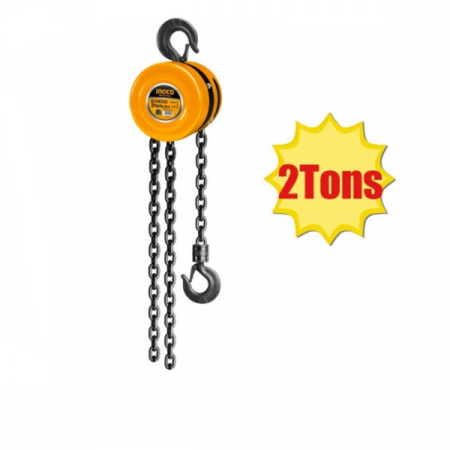 Macara cu lant, Palan manual, Scripete , 3 metri, 2 tone - INGCO  HCBK0102 [1]